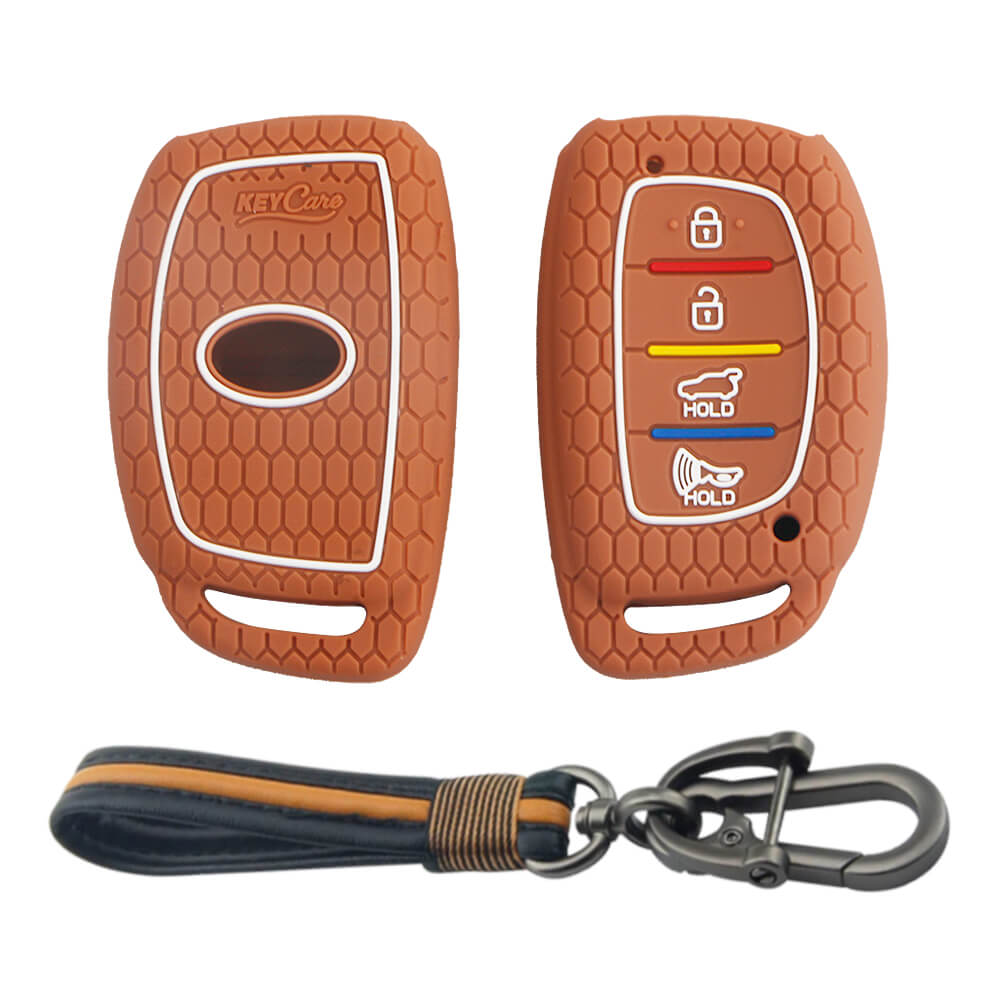 Keycare silicone key cover and keychain fit for : Venue, Elantra, Tucs