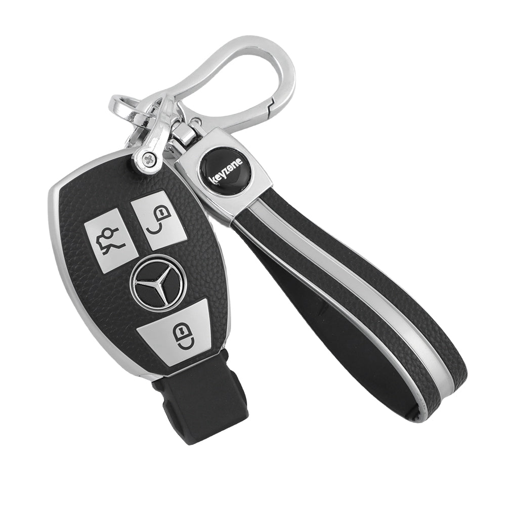 Keyzone leather TPU key cover for Mercedes Benz: C E M S CLS CLK GLK G