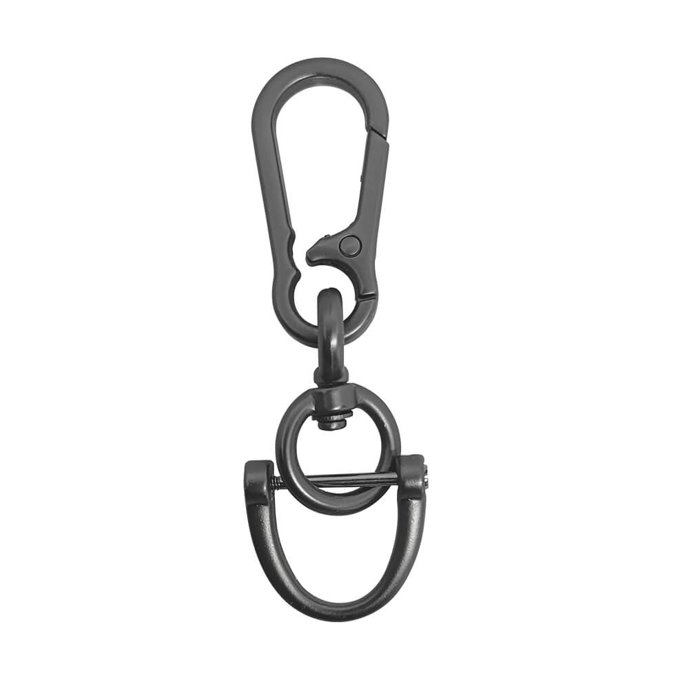 Gold Tone Carabiner Clip Strong Heavy Duty Keychain Key Ring