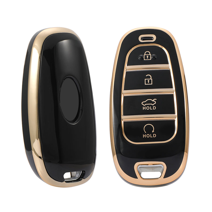Keyzone TPU Key Cover For Hyundai : Tucson 2022 4 Button Smart Key (TP