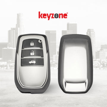 Keyzone TPU key cover for Toyota Fortuner, Legender, Land Cruiser, Suzuki Invicto 3 button smart key (GMTP18_3b)