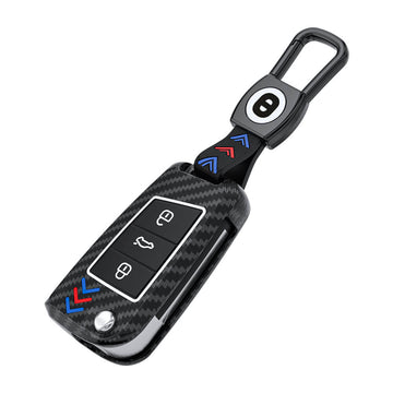 Keyzone ABS key cover for Octavia, Karoq, Superb, Kodiaq, Slavia Flip Key (ABS44_Sk)