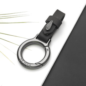 Keyzone unisex leather belt loop keychain keyring keyholder for car keys (KR01)