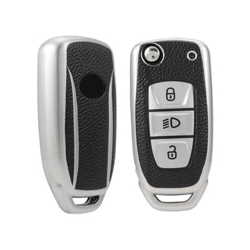 Buy TPU Leather Car Key Cover Compatible with Tata Nexon, Harrier