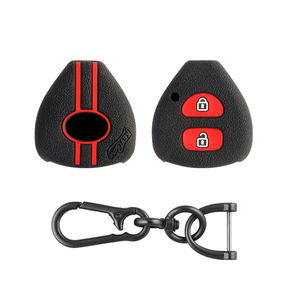 Keycare silicone key cover and keyring fit for : Toyota 2 button remote key (KC-32, Zinc Alloy) - Keyzone