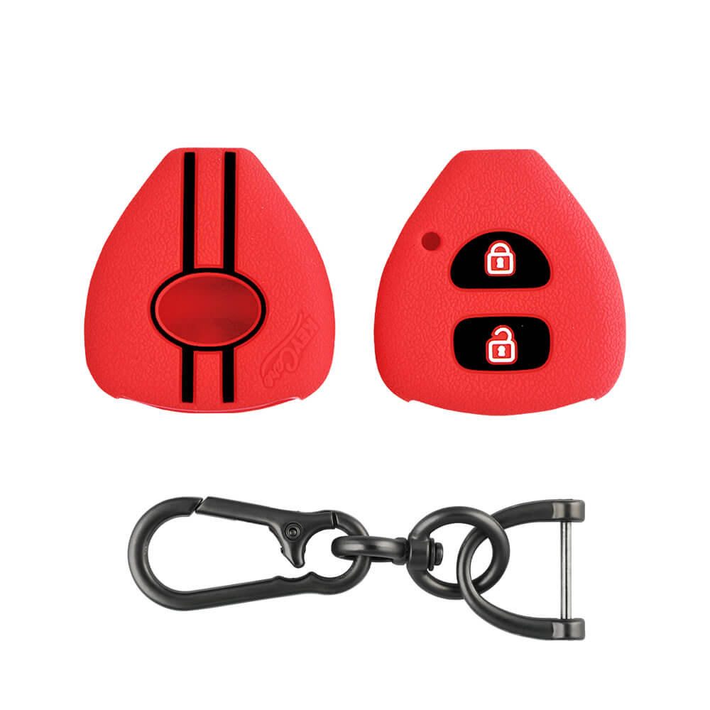 Keycare silicone key cover and keyring fit for : Toyota 2 button remote key (KC-32, Zinc Alloy) - Keyzone