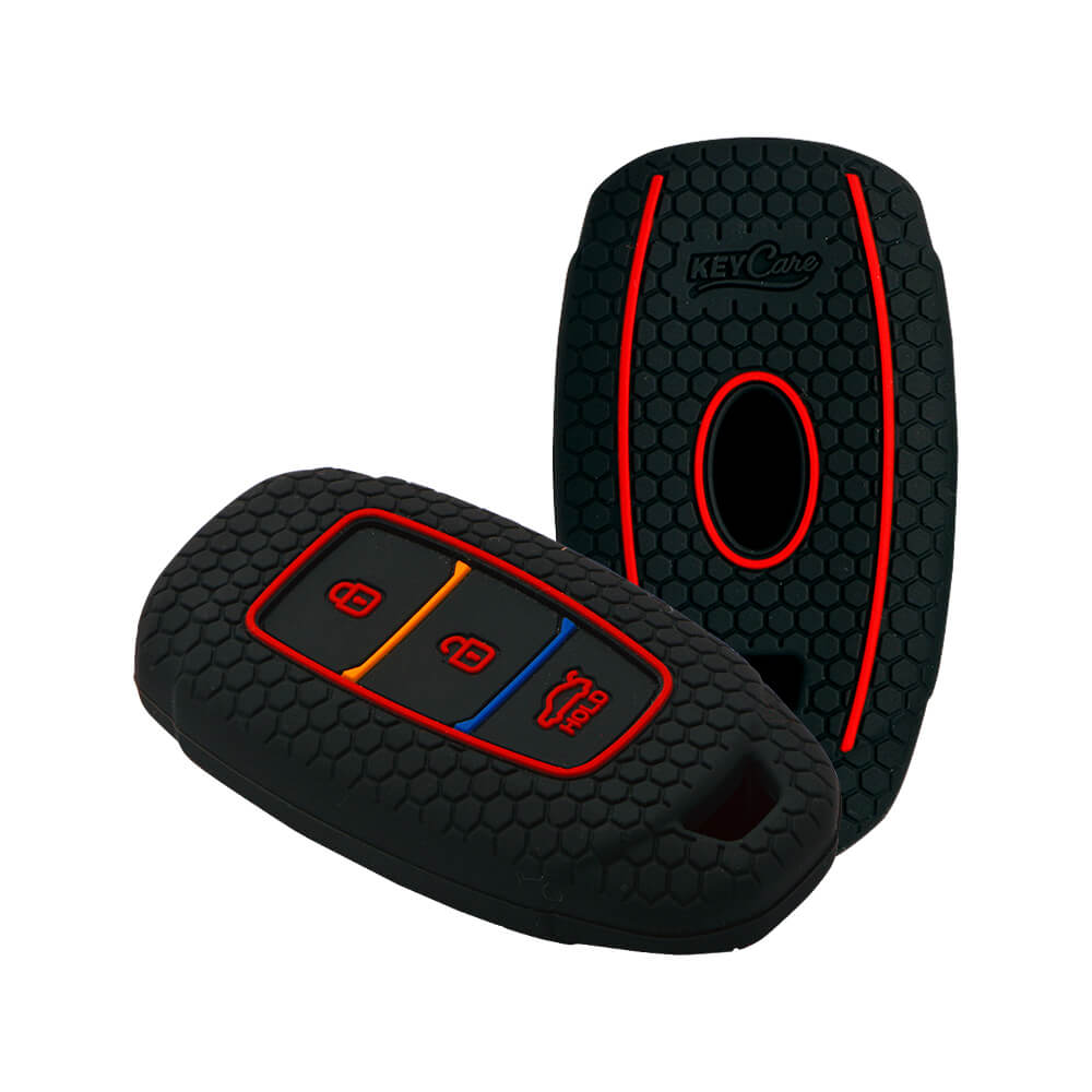 Keycare silicone key cover fit for : i20, Kona, Verna 2018 Onwards 3 button smart key (KC-41) - Keyzone