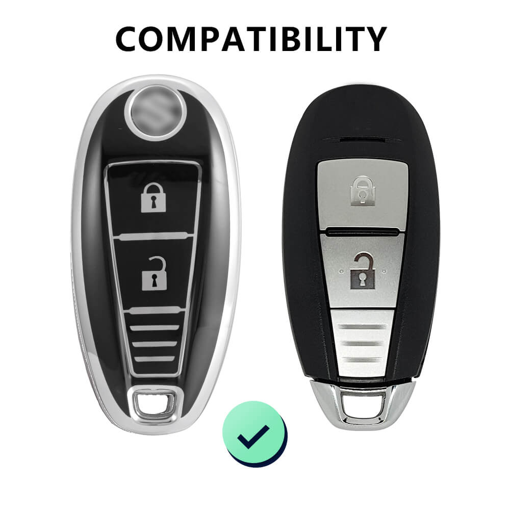 Keyzone Pack of 2 TPU Key Cover For Toyota : Urban Cruiser Smart Key (KZTP04-Pack of 2) - Keyzone