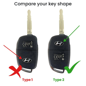 Keycare DE series silicone key cover and keyring fit for : Creta, I20 2020, I20 Elite, I20 Active, Grand I10, Aura, Xcent 19 Onwards, Venue flip key (DE-10, KCMini Keychain)