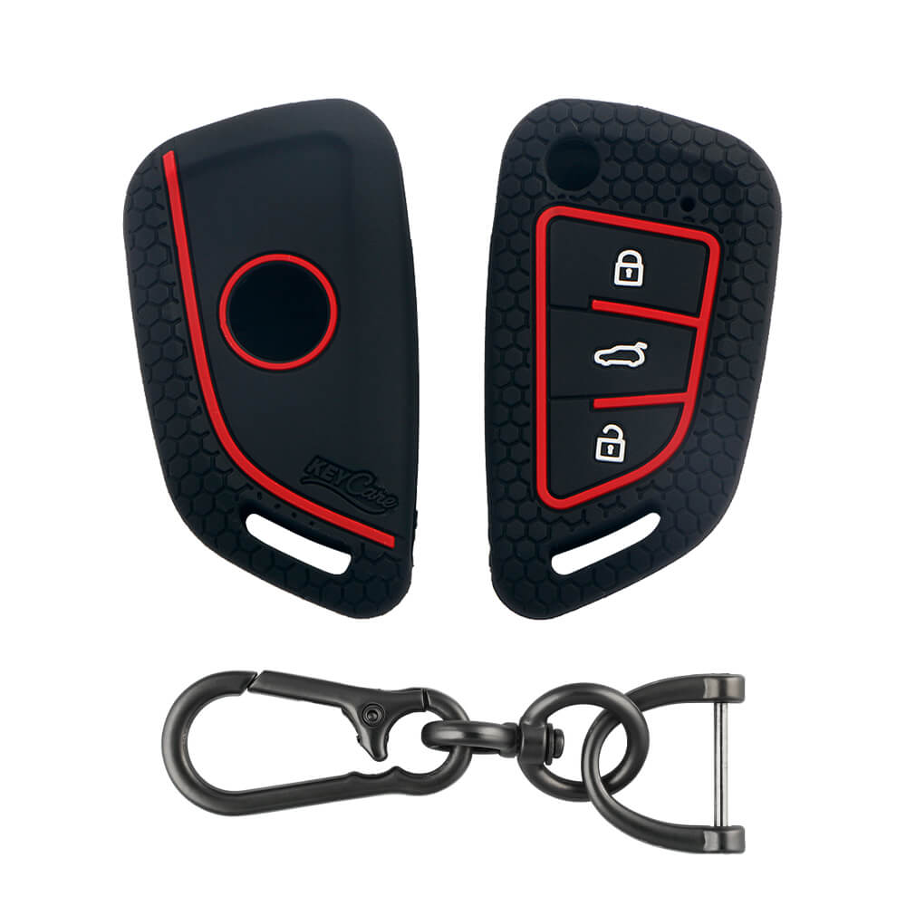 Keycare silicone key cover and keyring fit for : Keydiy B29 Universal remote flip key (KC-55, Zinc Alloy) - Keyzone