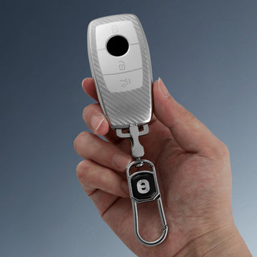 Keyzone silverstar TPU key cover & keychain for E-Class S-Class A-Class C-Class G-Class 2020 Onwards New Smart Key(SS70)