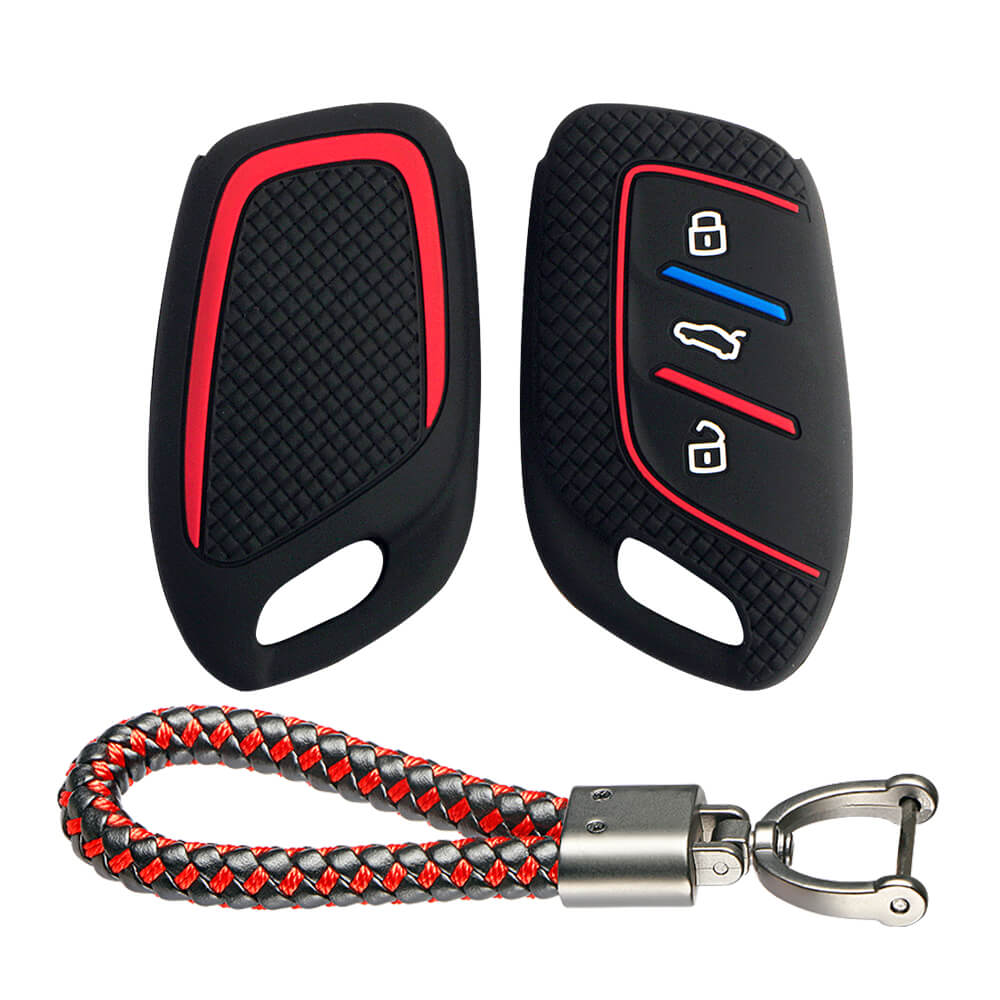 Keycare Silicone Key Cover and keychain Fit for MG : MG ZS EV, Astor 3