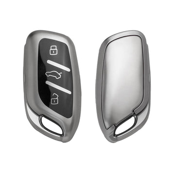 Keyzone TPU Key Cover For MG ZS EV, Astor 3 Button Smart Key (GMTP65)