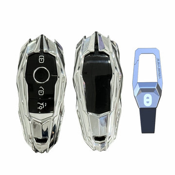 Keyzone TRF series key cover for E-Class S-Class A-Class C-Class G-Class 2020 Onwards 4 button smart key (TRF70_wb)