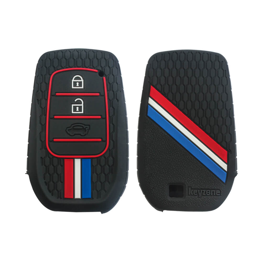 Keyzone striped key cover fit for: Invicto, Innova Crysta, Innova HyCr