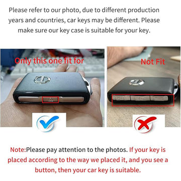 Keyzone leather key cover fit for Volvo XC40 XC60 XC90 S60 S90 V60 V90 smart key (KZL_Volvo)