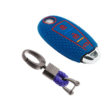 Keycare silicone key cover and keychain fit for : Urban Cruiser smart key (KC-04, Alloy keychain black)