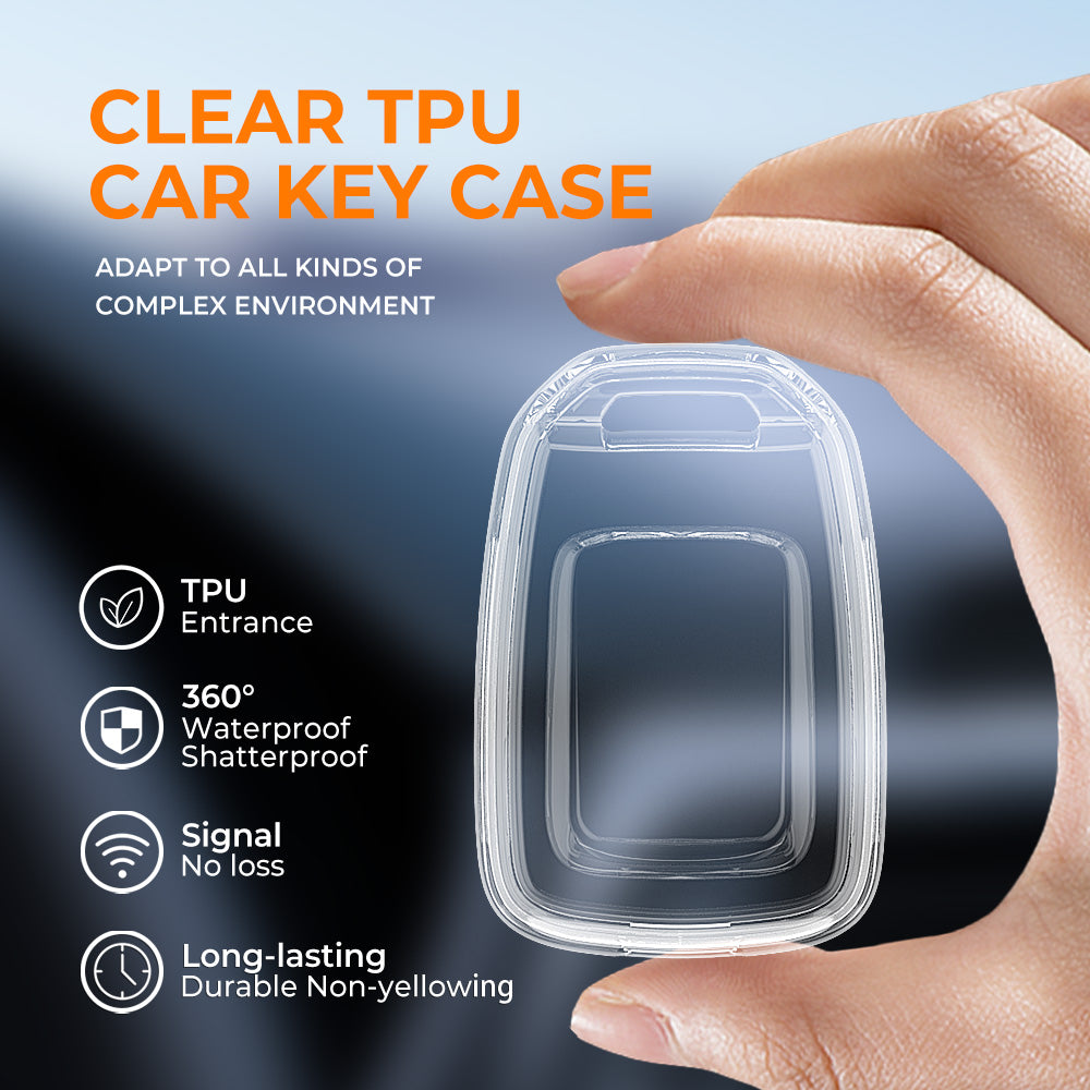 Keyzone TPU Key Cover and Keychain For Jeep : Compass, Trailhawk Smart