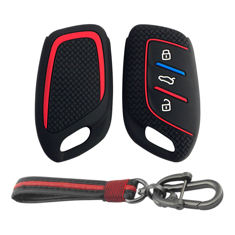 Keycare Silicone Key Cover and keychain Fit for MG : MG ZS EV, Astor 3