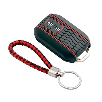 Keycare silicone key cover and keyring fit for : Baleno, Jimny, Grand Vitara, Xl6, Fronx, Ignis, Swift, Ertiga, New Brezza 2022, Dzire 2b smart key (KC-05, KCMini keyring)