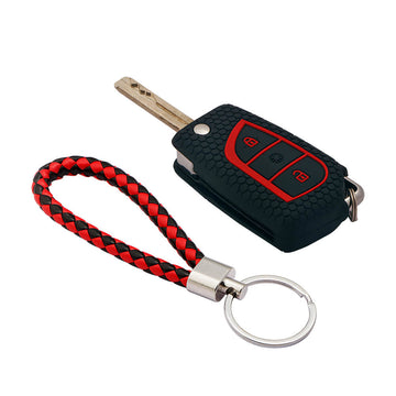 Keycare silicone key cover and keyring fit for : Innova Crysta, Corolla Altis 3 button flip key (KC-42, KCMini Keyring)