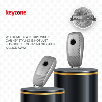 Keyzone silverstar TPU key cover & keychain for E-Class S-Class A-Class C-Class G-Class 2020 Onwards New Smart Key(SS70)