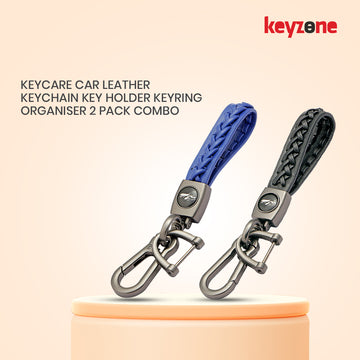 Leather woven key holder