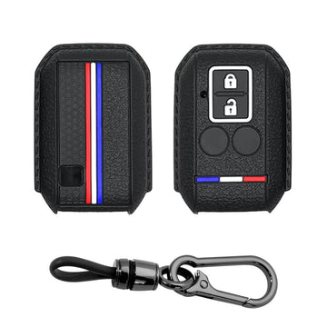 Keyzone silicone key cover and keychain for Baleno, Jimny, Grand Vitara, Xl6, Ignis, Swift, Ertiga, Fronx, Brezza, Dzire, Glanza, Urban Cruiser Hyryder, Urban Cruiser Taisor 2b smart key (LKZ05, Domi)