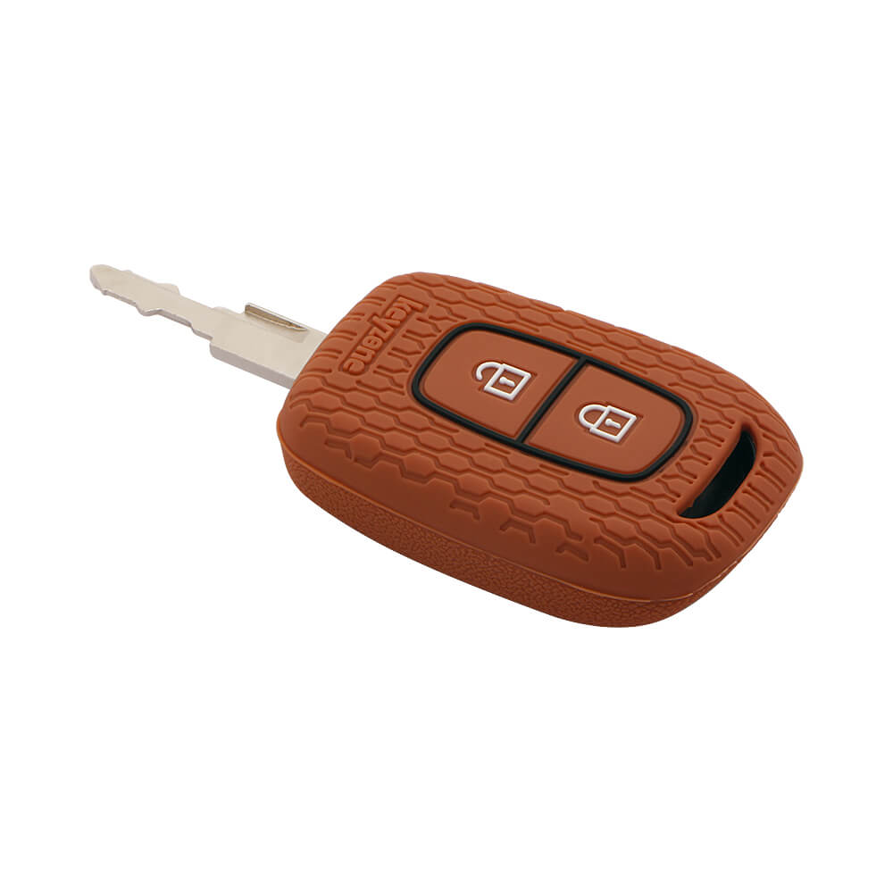 Keyzone striped key cover fit for : Kwid, Duster, Triber, Kiger remote key (KZS-07) - Keyzone