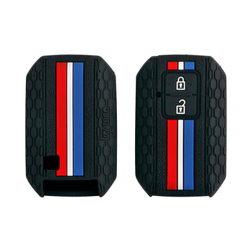 Keyzone striped cover fit for : Baleno, Jimny, Grand Vitara, Xl6, Ignis, Swift, Ertiga, New Brezza 2022, Fronx, Dzire 2b smart key (KZS-01)