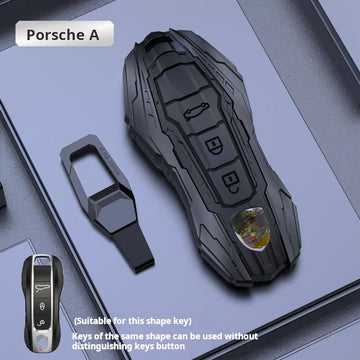 Keyzone TRF series key cover for Porsche 911, Cayenne, Panamera, Taycan 3 button smart key (TRF81_Porsche)