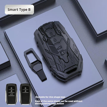 Keyzone TRF series key cover for Innova Crysta, HyCross, Hilux, Land Cruiser, Fortuner, Legender, Invicto smart key (TRF18_3b)