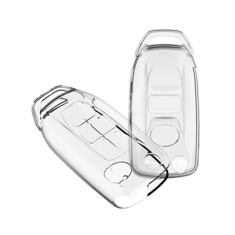 Keyzone clear TPU key cover fit for Tata Nexon, Harrier, Altroz, Punch, Zest, Bolt, Tigor, Zica, Tiago, Safari Storme, Hexa flip key (CLTP29) - Keyzone