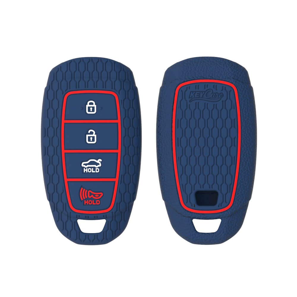 Keycare silicone key cover fit for : Verna 2020 4 button smart key (KC-60) - Keyzone