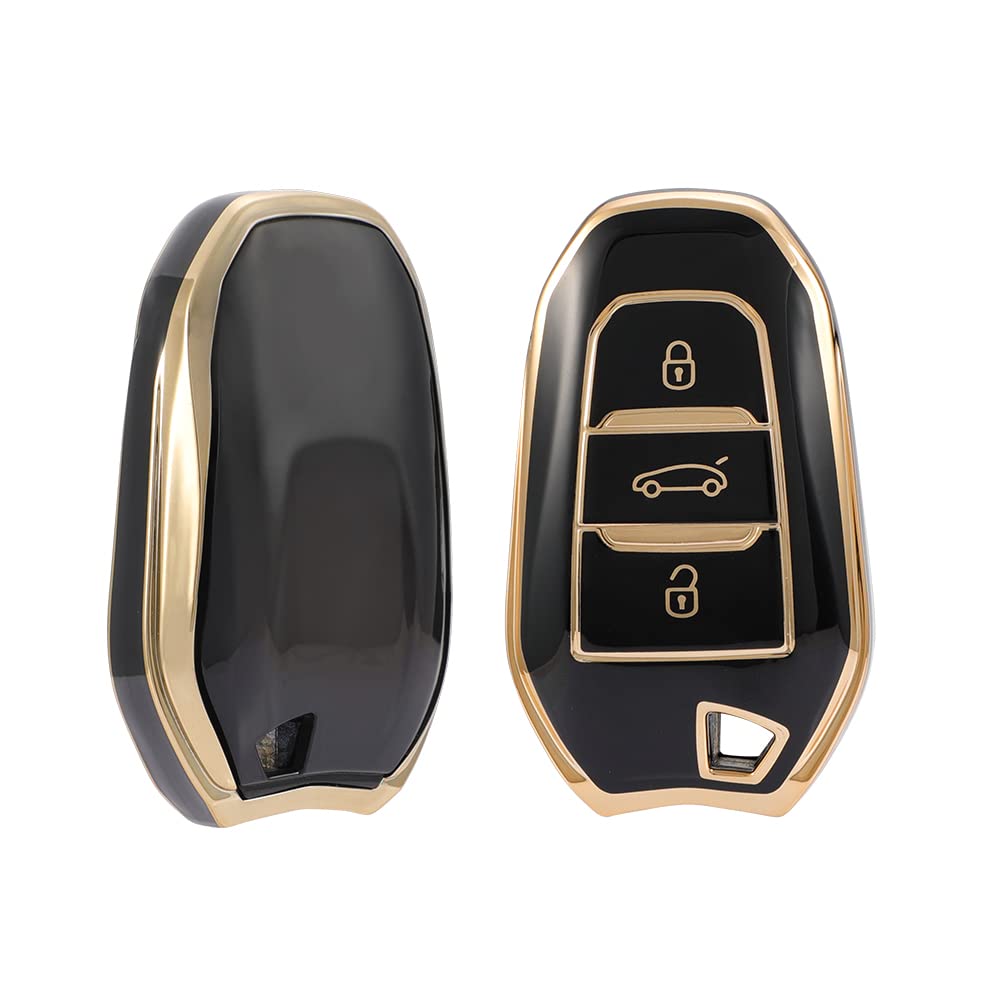 Keyzone TPU Key Cover For Citroen : Citroen C5 Air Cross 3 Button Smart Key (TP66) - Keyzone