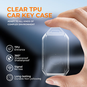 Keyzone clear TPU key cover fit for Jimny, Baleno, Grand Vitara, Xl6, Ignis, Swift, Ertiga, New Brezza 2022, Dzire, Fronx 2 button Smart Key (CLTP05)