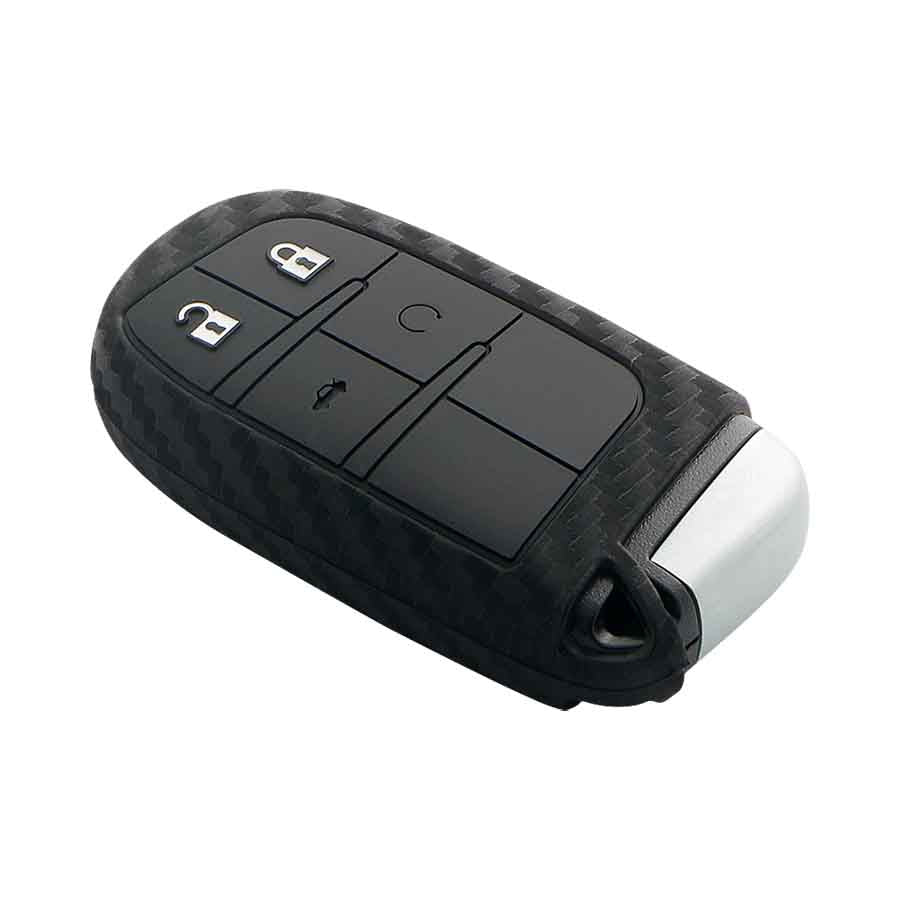 Keyzone carbon fiber key cover fit for : Compass, Trailhawk smart key (T1) - Keyzone