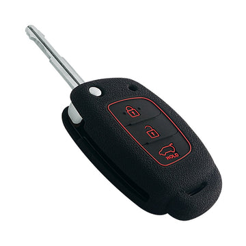 Keyzone silicone key cover fit for : Creta, I20 2020, I20 Elite, I20 Active, Grand I10, Aura, Xcent 19 Onwards, Venue flip key (KZ-02)