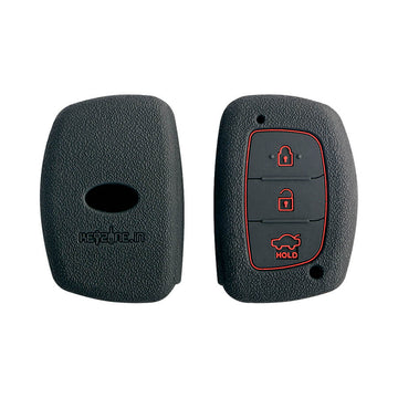 Keyzone silicone key cover fit for : Exter, Creta, Elite I20, Active I20, Aura, Verna 4s, Xcent, Tucson, Elantra 3 button smart key (KZ-03)